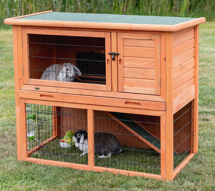 TRIXIE natura Kleintierstall mit Freilaufgehege
